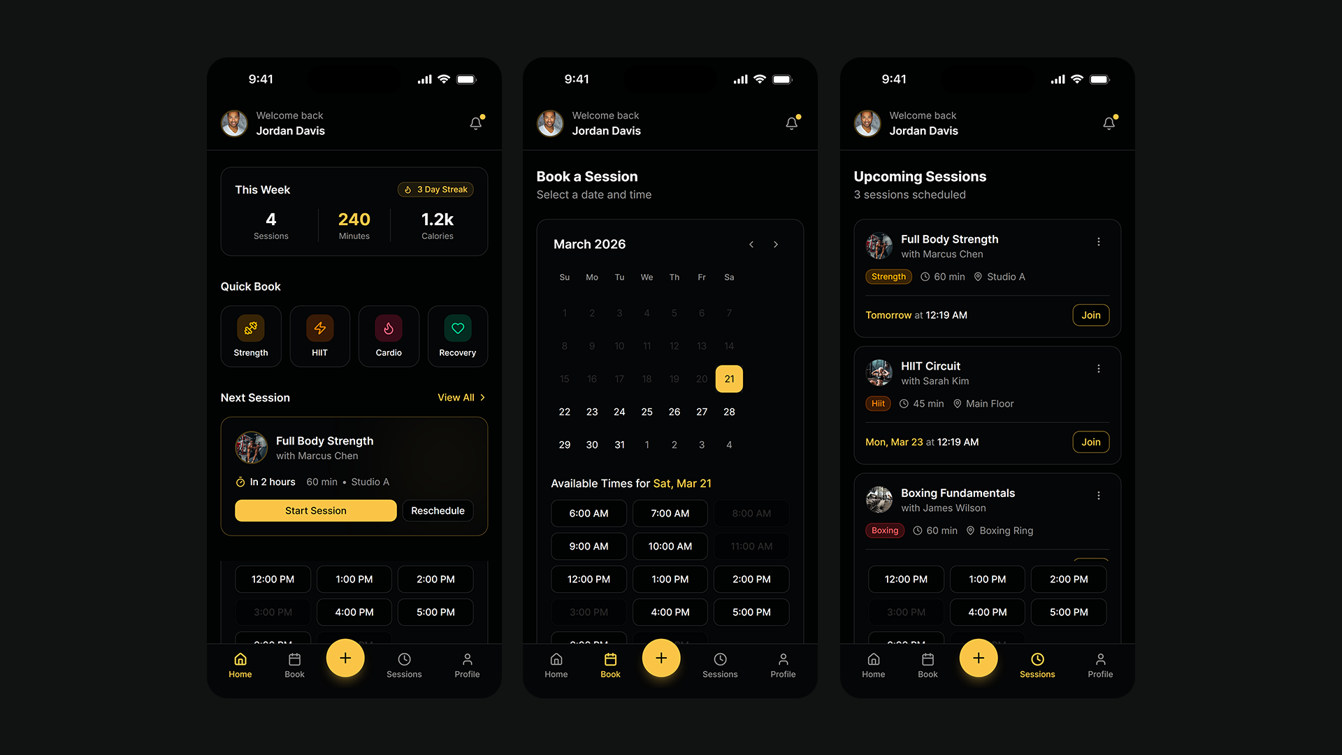 Apex app screens